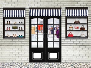 FREE Download Doll Storefront Windows and Door Printable