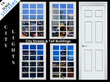 STICKERS 1:6 Scale City Night-time Scenes 4 White Windows and Door STICKER SET for 11.5" Tall Dolls Diorama Wall Decor Doll Room Box Decor