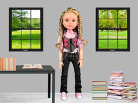 18" Size Doll BLACK Windows DIGITAL DOWNLOAD Images for 18" Sized Dolls Diorama