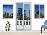 DIGITAL DOWNLOAD 1:6 Scale City View Sliding Glass Door and 2 Windows for 11.5" Tall Dolls Diorama Wall Decor Doll Room Box Decor